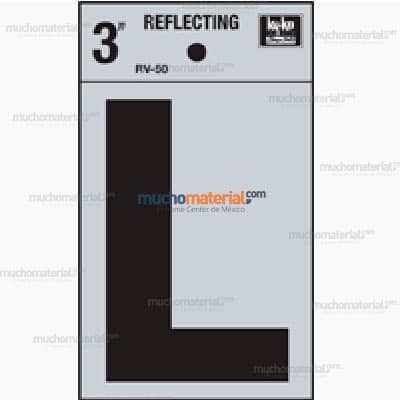 LETRA L REFLECTIVA DE 3"