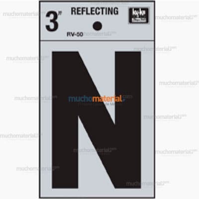 LETRA N REFLECTIVA DE 3"