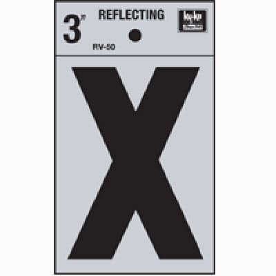 LETRA X REFLECTIVA DE 3"
