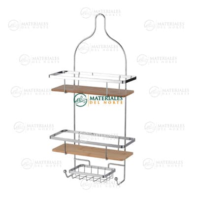ORGANIZADOR CROMO PARA DUCHA