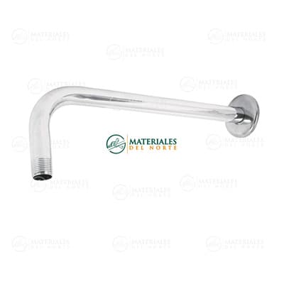 BRAZO Y CHAPETÓN PARA PARED 30 CM CROMO