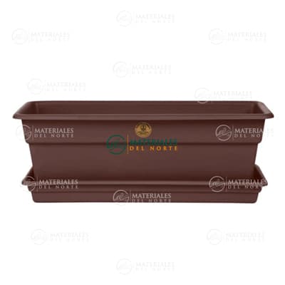 MACETA JARDINERA CON BASE CHOCOLATE