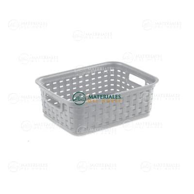CANASTA TEJIDA CHICA GRIS 1270