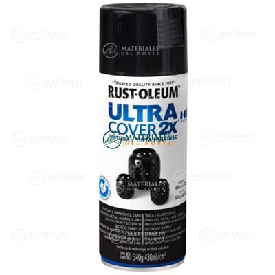 PINTURA EN AEROSOL NEGRO BRILLANTE ULTRA COVER 262097