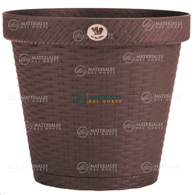 Maceta Rattan redonda